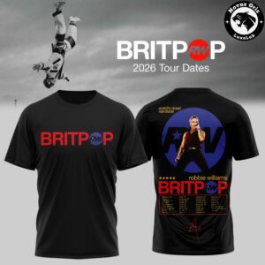 Robbie Williams Britpop World Tour 2026 Graphic T Shirt 2