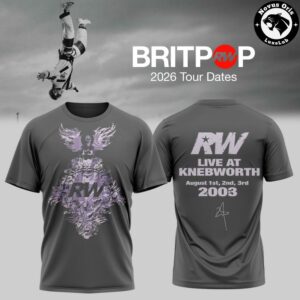 Robbie Williams Britpop World Tour 2026 Graphic T Shirt 3