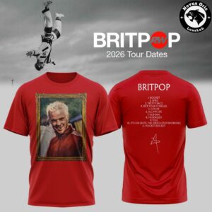 Robbie Williams Britpop World Tour 2026 Graphic T Shirt 5