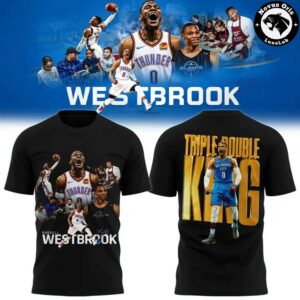 Russell Westbrook OKC Thunder Triple Double King T Shirt 2