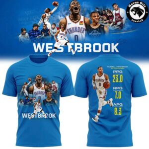 Russell Westbrook OKC Thunder Triple Double King T Shirt 3