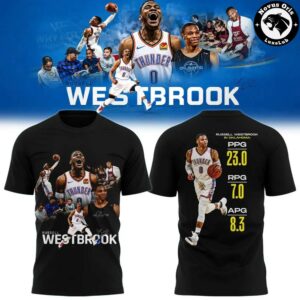 Russell Westbrook OKC Thunder Triple Double King T Shirt 4