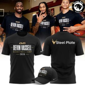 San Antonio Spurs Devin Vassell DV24 Basketball Camp 2026 Black T Shirt 2