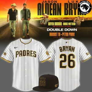 San Diego Padres x Jason Aldean Luke Bryan Double Down Tour 2026 Baseball Jersey 2