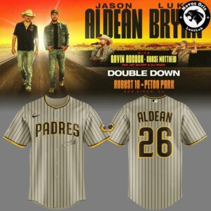San Diego Padres x Jason Aldean Luke Bryan Double Down Tour 2026 Baseball Jersey 8