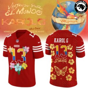 San Francisco 49ers x Karol G Viajando Por El Mundo Floral Jersey