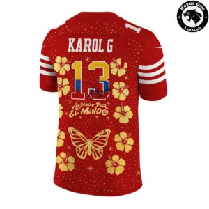 San Francisco 49ers x Karol G Viajando Por El Mundo Floral Jersey 5