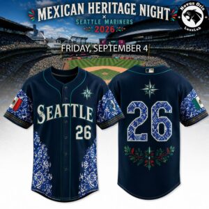 Seattle Mariners x Mexican Heritage Night 2026 Edition Baseball Jersey 4