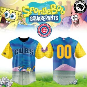 South Bend Cubs SpongeBob SquarePants Night Custom Baseball Jersey 2