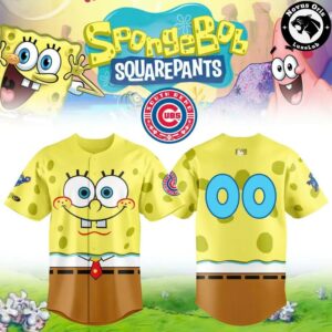South Bend Cubs SpongeBob SquarePants Night Custom Baseball Jersey 3