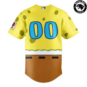Springfield Cardinals SpongeBob SquarePants Night Custom Baseball Jersey 3