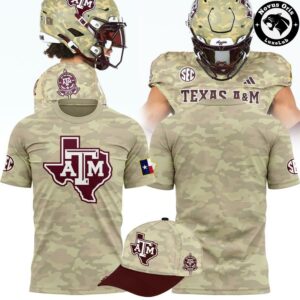 Texas AM Aggies Gig Em Military Camo Performance T Shirt 3