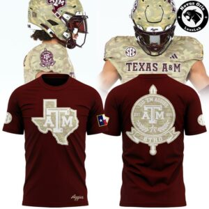 Texas AM Aggies Gig Em Military Camo Performance T Shirt 5
