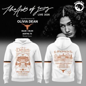 Texas Longhorns x Olivia Dean The Art of Loving Live Tour 2026 Hoodie