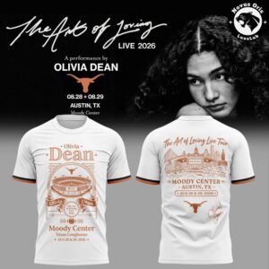 Texas Longhorns x Olivia Dean The Art of Loving Live Tour 2026 T-Shirt