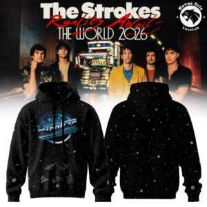 The Strokes Reality Awaits Tour 2026 NYC Signature Pullover Hoodie 9