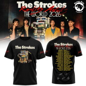 The Strokes Reality Awaits World Tour 2026 Graphic T-Shirt