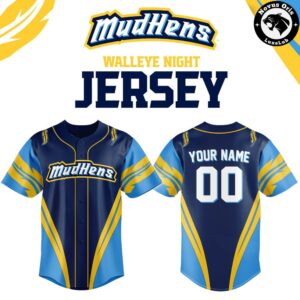 Toledo Mud Hens x Walleye Night 2026 Edition Baseball Jersey 2