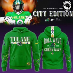 Tulane Green Wave 2026 City Edition King of Mardi Gras Hoodie 4