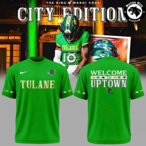 Tulane Green Wave 2026 City Edition King of Mardi Gras T Shirt 3