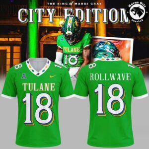 Tulane Green Wave Football 2026 City 18 Green Soccer Jersey