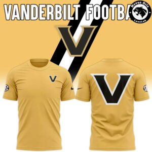 Vanderbilt Commodores Gold Football T Shirt 1