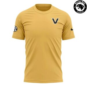Vanderbilt Commodores Gold Football T Shirt 2