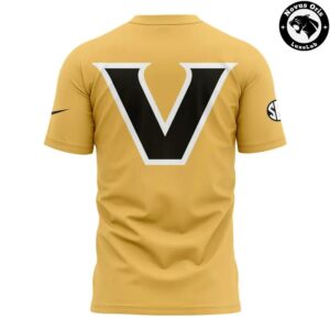 Vanderbilt Commodores Gold Football T Shirt 3