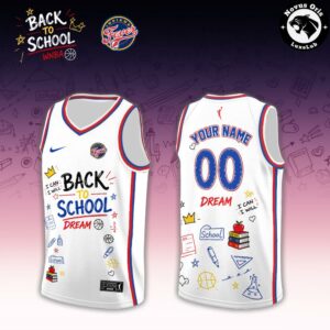 WNBA x Back To School 2026 Limited Edition White Basketball Jersey 3