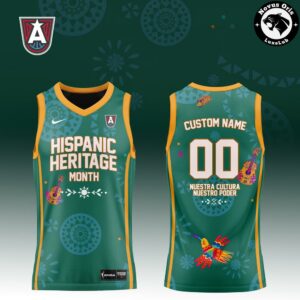WNBA x Hispanic Heritage Month Green Custom Basketball Jersey 1