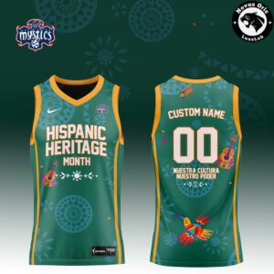 WNBA x Hispanic Heritage Month Green Custom Basketball Jersey 6