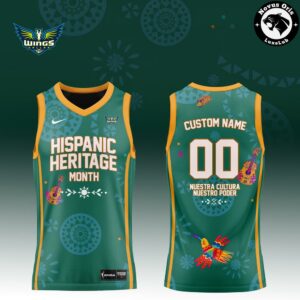 WNBA x Hispanic Heritage Month Green Custom Basketball Jersey 8