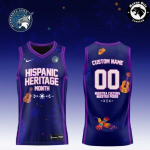 WNBA x Hispanic Heritage Month Purple Custom Basketball Jersey 4