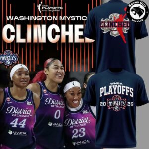 Washington Mystics WNBA 2026 Playoffs Clinched Graphic T Shirt 1
