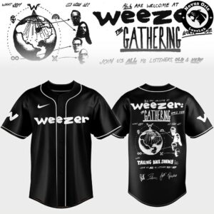 Weezer The Gathering World Wide Tour 2026 Baseball Jersey 6