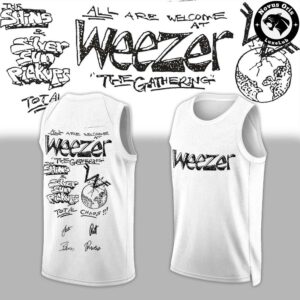 Weezer The Gathering World Wide Tour 2026 Basketball Jersey 1