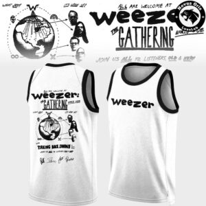 Weezer The Gathering World Wide Tour 2026 Basketball Jersey 3