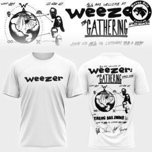 Weezer The Gathering World Wide Tour 2026 T Shirt 2