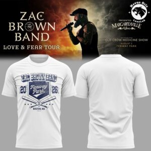 Zac Brown Band Love and Fear Tour 2026 in Fenway Park T Shirt 2
