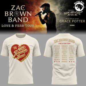 Zac Brown Band Love and Fear Tour 2026 in Fenway Park T Shirt 4