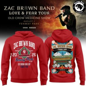 Zac Brown Band x Boston Red Sox Love and Fear Tour 2026 Hoodie 3