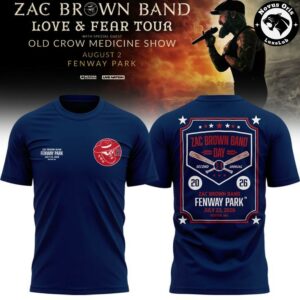 Zac Brown Band x Boston Red Sox Love and Fear Tour 2026 T Shirt 4