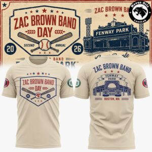 Zac Brown Band x Boston Red Sox Love and Fear Tour 2026 T Shirt 9