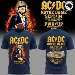AC/DC Live From Notre Dame Stadium Power Up Tour Concert 2026 T-Shirt