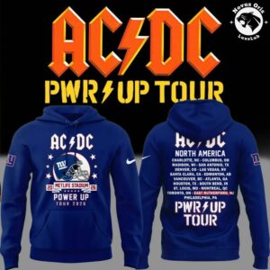 AC/DC x New York Giants Power Up Tour 2026 Pullover Hoodie
