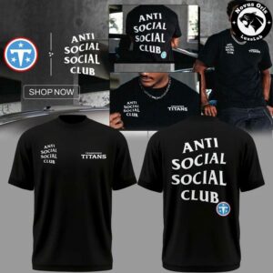 Anti Social Social Club x Tennessee Titans Black T-Shirt