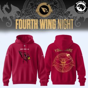 Arizona Cardinals Fourth Wing Night 2026 Custom Pullover Hoodie 3