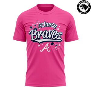 Atlanta Braves Custom Pink Barbie Gameday Graphic T Shirt 2