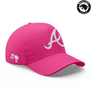Atlanta Braves Custom Pink Barbie Gameday Graphic T Shirt 5