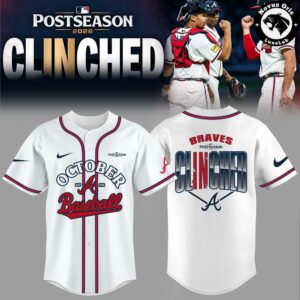 Atlanta Braves MLB Postseason 2026 Clinched Baseball Jersey 3